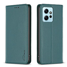 Funda de Cuero Cartera con Soporte Carcasa B23F para Xiaomi Redmi Note 12 4G Verde