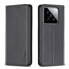 Funda de Cuero Cartera con Soporte Carcasa B24F para Xiaomi Mi 14 5G Negro