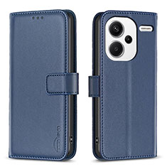 Funda de Cuero Cartera con Soporte Carcasa B24F para Xiaomi Redmi Note 13 Pro+ Plus 5G Azul