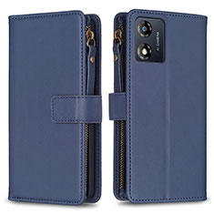 Funda de Cuero Cartera con Soporte Carcasa B25F para Motorola Moto E13 Azul