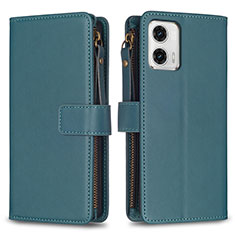 Funda de Cuero Cartera con Soporte Carcasa B25F para Motorola Moto G73 5G Verde