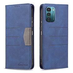 Funda de Cuero Cartera con Soporte Carcasa B26F para Nokia G11 Azul