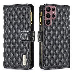 Funda de Cuero Cartera con Soporte Carcasa BF1 para Samsung Galaxy S22 Ultra 5G Negro