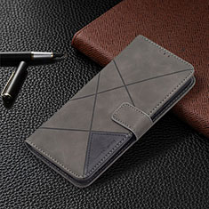 Funda de Cuero Cartera con Soporte Carcasa BF2 para Xiaomi Redmi Note 10 Pro 4G Gris