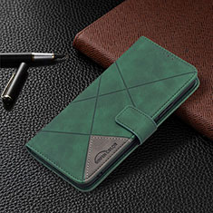 Funda de Cuero Cartera con Soporte Carcasa BF2 para Xiaomi Redmi Note 10 Pro 4G Verde