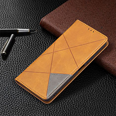 Funda de Cuero Cartera con Soporte Carcasa BF5 para Xiaomi Redmi Note 10 Pro Max Marron Claro