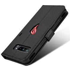 Funda de Cuero Cartera con Soporte Carcasa BY1 para Asus ROG Phone 3 Negro