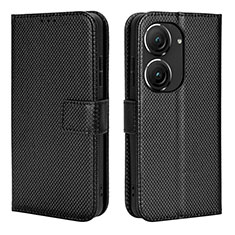 Funda de Cuero Cartera con Soporte Carcasa BY1 para Asus ZenFone 10 Negro