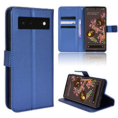 Funda de Cuero Cartera con Soporte Carcasa BY1 para Google Pixel 6 5G Azul