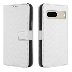 Funda de Cuero Cartera con Soporte Carcasa BY1 para Google Pixel 7 5G Blanco