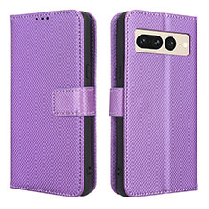 Funda de Cuero Cartera con Soporte Carcasa BY1 para Google Pixel 7 Pro 5G Morado