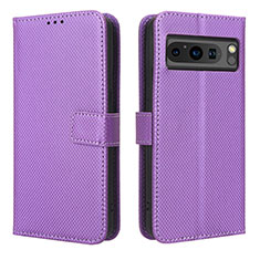 Funda de Cuero Cartera con Soporte Carcasa BY1 para Google Pixel 8 Pro 5G Morado