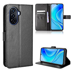 Funda de Cuero Cartera con Soporte Carcasa BY1 para Huawei Enjoy 50 Negro