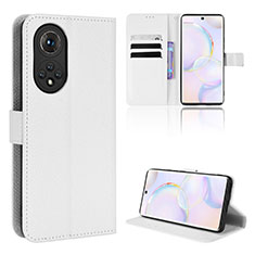 Funda de Cuero Cartera con Soporte Carcasa BY1 para Huawei Honor 50 5G Blanco