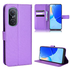 Funda de Cuero Cartera con Soporte Carcasa BY1 para Huawei Honor 50 SE 5G Morado