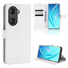 Funda de Cuero Cartera con Soporte Carcasa BY1 para Huawei Honor 60 5G Blanco