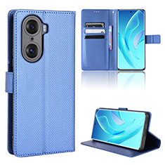 Funda de Cuero Cartera con Soporte Carcasa BY1 para Huawei Honor 60 Pro 5G Azul