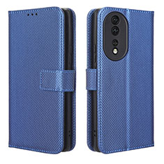 Funda de Cuero Cartera con Soporte Carcasa BY1 para Huawei Honor 80 5G Azul