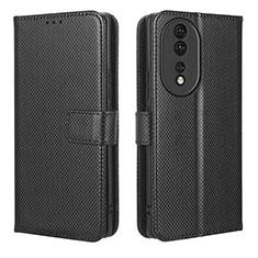 Funda de Cuero Cartera con Soporte Carcasa BY1 para Huawei Honor 80 5G Negro