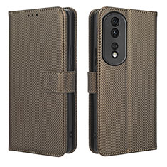 Funda de Cuero Cartera con Soporte Carcasa BY1 para Huawei Honor 80 Pro 5G Marron