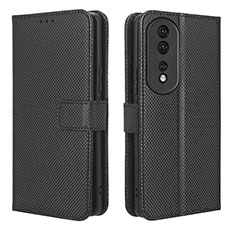 Funda de Cuero Cartera con Soporte Carcasa BY1 para Huawei Honor 80 Pro Flat 5G Negro