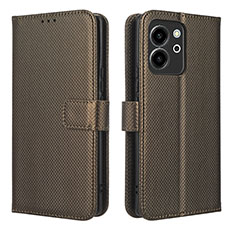 Funda de Cuero Cartera con Soporte Carcasa BY1 para Huawei Honor 80 SE 5G Marron