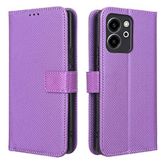 Funda de Cuero Cartera con Soporte Carcasa BY1 para Huawei Honor 80 SE 5G Morado