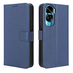 Funda de Cuero Cartera con Soporte Carcasa BY1 para Huawei Honor 90 Lite 5G Azul