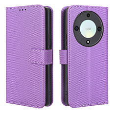 Funda de Cuero Cartera con Soporte Carcasa BY1 para Huawei Honor Magic5 Lite 5G Morado