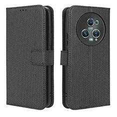 Funda de Cuero Cartera con Soporte Carcasa BY1 para Huawei Honor Magic5 Pro 5G Negro