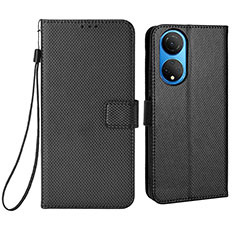 Funda de Cuero Cartera con Soporte Carcasa BY1 para Huawei Honor X7 Negro