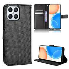 Funda de Cuero Cartera con Soporte Carcasa BY1 para Huawei Honor X8 4G Negro