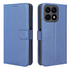 Funda de Cuero Cartera con Soporte Carcasa BY1 para Huawei Honor X8a 4G Azul