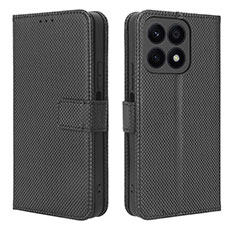 Funda de Cuero Cartera con Soporte Carcasa BY1 para Huawei Honor X8a 4G Negro