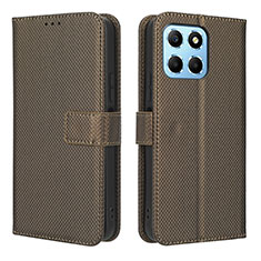 Funda de Cuero Cartera con Soporte Carcasa BY1 para Huawei Honor X8a 5G Marron