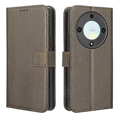 Funda de Cuero Cartera con Soporte Carcasa BY1 para Huawei Honor X9a 5G Marron