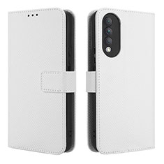 Funda de Cuero Cartera con Soporte Carcasa BY1 para Huawei Nova 10z Blanco