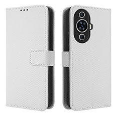 Funda de Cuero Cartera con Soporte Carcasa BY1 para Huawei Nova 11 Blanco