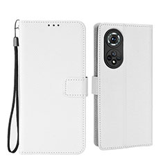 Funda de Cuero Cartera con Soporte Carcasa BY1 para Huawei Nova 9 Pro Blanco