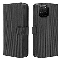 Funda de Cuero Cartera con Soporte Carcasa BY1 para Huawei Nova Y61 Negro