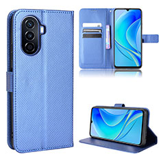 Funda de Cuero Cartera con Soporte Carcasa BY1 para Huawei Nova Y70 Plus Azul