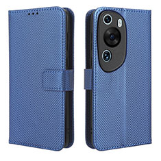 Funda de Cuero Cartera con Soporte Carcasa BY1 para Huawei P60 Art Azul