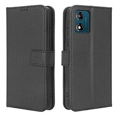 Funda de Cuero Cartera con Soporte Carcasa BY1 para Motorola Moto E13 Negro