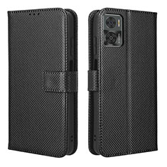 Funda de Cuero Cartera con Soporte Carcasa BY1 para Motorola Moto E22 Negro