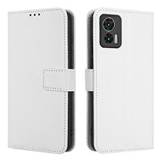 Funda de Cuero Cartera con Soporte Carcasa BY1 para Motorola Moto Edge 30 Lite 5G Blanco