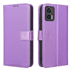 Funda de Cuero Cartera con Soporte Carcasa BY1 para Motorola Moto Edge 30 Lite 5G Morado