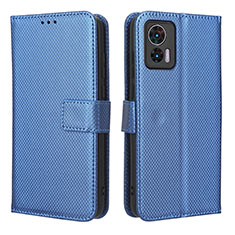 Funda de Cuero Cartera con Soporte Carcasa BY1 para Motorola Moto Edge 30 Neo 5G Azul