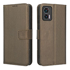 Funda de Cuero Cartera con Soporte Carcasa BY1 para Motorola Moto Edge 30 Neo 5G Marron