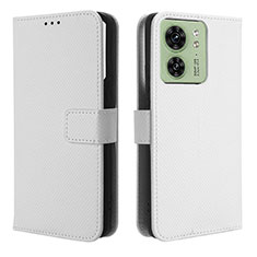 Funda de Cuero Cartera con Soporte Carcasa BY1 para Motorola Moto Edge 40 5G Blanco