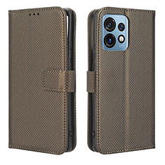 Funda de Cuero Cartera con Soporte Carcasa BY1 para Motorola Moto Edge Plus (2023) 5G Marron